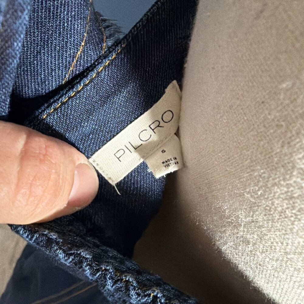 Anthropologie Pilcro Sweetheart Flutter-Sleeve Denim Buttondown Dress Size Small - Picture 8 of 8